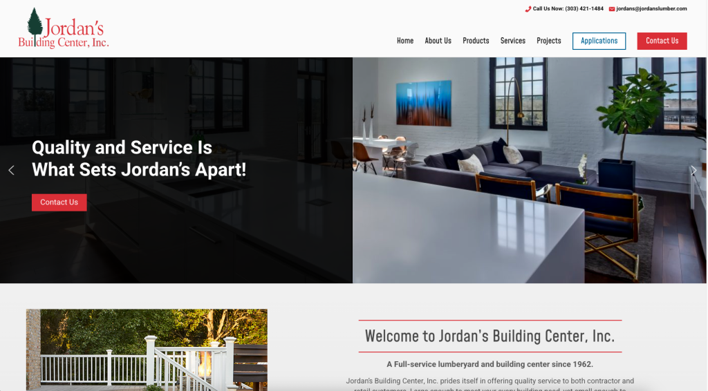 the official Jordan’s Building Center website